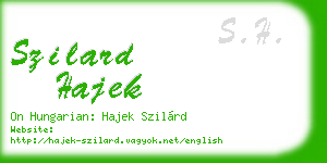 szilard hajek business card